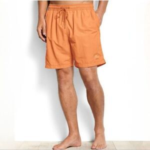 Tommy Bahama Men's Striped Peach Swim Shorts With Liner